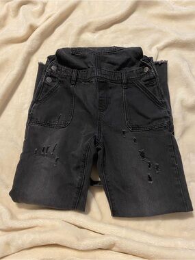 Cello Black Distressed Kids Denim Shorts